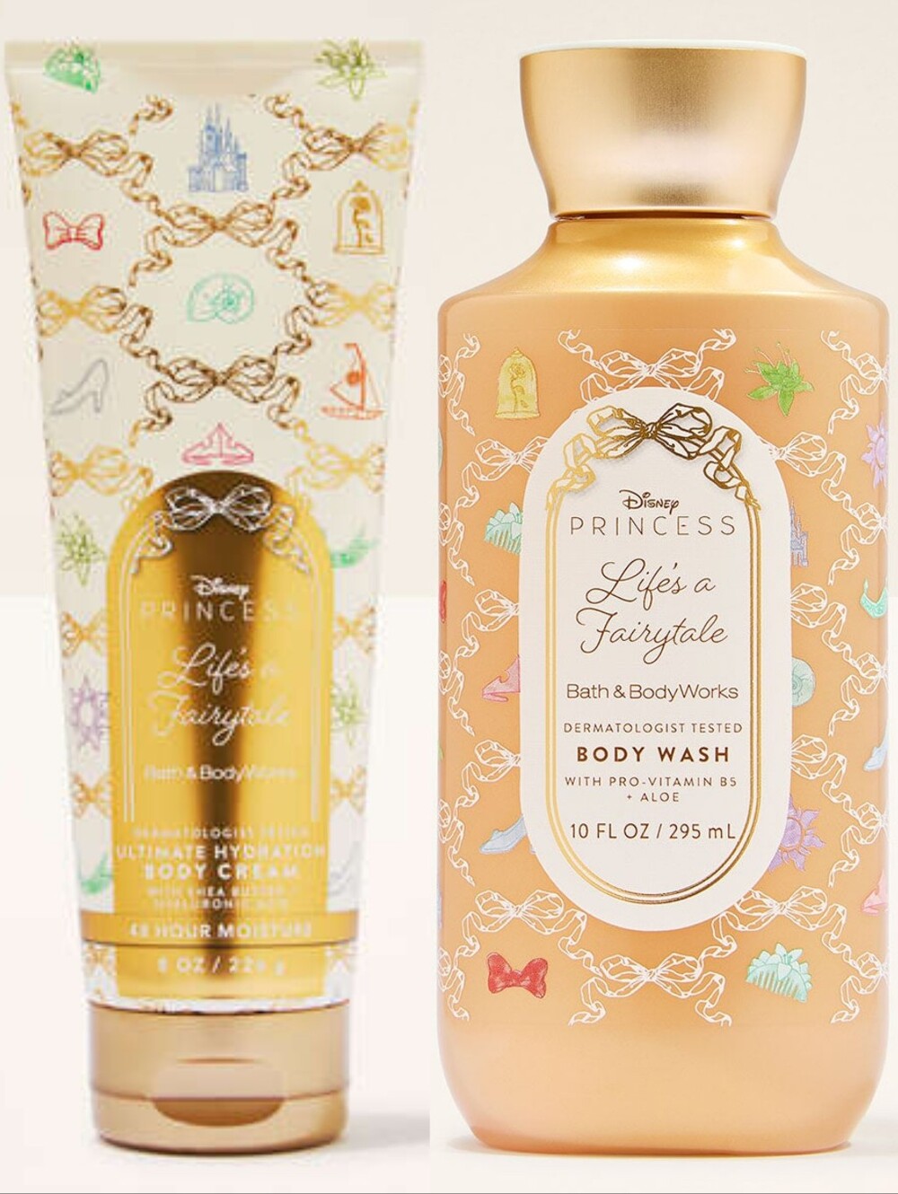 Bath & Body Works Disney Princess "Life's a Fairytale" Body Wash & Cream Set NEW
